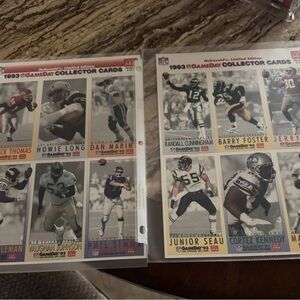 1993 McDonald's Gameday Collector Cards Sheet - Football Set of 3